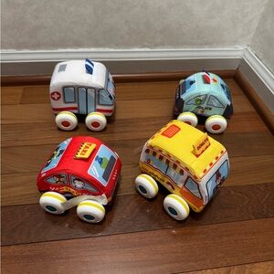 Soft Plush Vehicle Toy Set for Kids